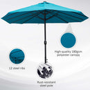 Outsunny 4.6M Garden Patio Umbrella Canopy Parasol Sun Shade W/o Base Blue