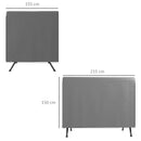 Outsunny Patio Swing Chair Cover Garden Furniture Protector 215x155x150cm Grey