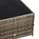 Outsunny 8Pcs Patio Rattan Sofa Set Garden Furniture Side Table w/ Cushion