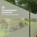 Outsunny Camping Windbreaks with Clear Windows and Carry Bag, 725 x 140cm