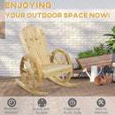 Outsunny Adirondack Rocking Chair Porch Poolside Garden Lounging Natural