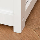 HOMCOM 2 In 1 Wooden Toy Box, Seat Storage Bench - White