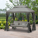 Outsunny Gazebo Swing Seat - Grey