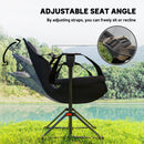 Outsunny Hammock Camping Chair Set of 2, Adjustable Back Camp Chair, Blue
