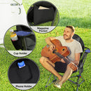 Outsunny Hammock Camping Chair Set of 2, Adjustable Back Camp Chair, Blue