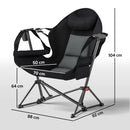 Outsunny Hammock Camping Chair Set of 2, Adjustable Back Camp Chair, Blue