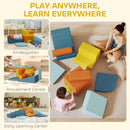 AIYAPLAY 9-Piece Soft Play Set with Detachable Cover for Kids Motor Skills