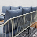 Outsunny 6 Piece Garden Furniture Set Garden Sofa with Cushions, Light Grey