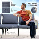 Outsunny 6 Piece Garden Furniture Set Garden Sofa with Cushions, Light Grey