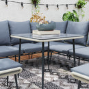 Outsunny 6 Piece Garden Furniture Set Garden Sofa with Cushions, Light Grey