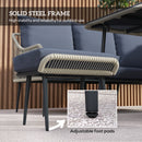 Outsunny 6 Piece Garden Furniture Set Garden Sofa with Cushions, Light Grey