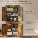 HOMCOM 180cm Kitchen Pantry, KitchenStorage Cabinet with Shelves, Brown