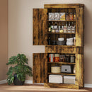 HOMCOM 180cm Kitchen Pantry, KitchenStorage Cabinet with Shelves, Brown