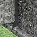 Outsunny Rattan Dining Furniture Set 6 Seater- Grey