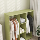 HOMCOM Mobile Double Open Wardrobe w/ Clothes Hanging Rail Colthing