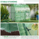 Outsunny Lean To Tunnel Greenhouse 214L x 120W x 215Hcm - Green