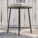 Outsunny Rattan Bistro Set, Small Balcony Furniture with Cushion, Light Grey