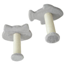 PawHut 4PCs Cat Wall Shelves with Steps, Ladder, Jumping Platforms