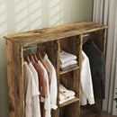 HOMCOM Mobile Double Open Wardrobe w/ Clothes Hanging Rail Colthing