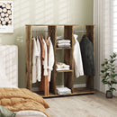 HOMCOM Mobile Double Open Wardrobe w/ Clothes Hanging Rail Colthing