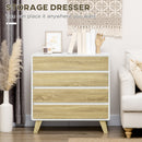 HOMCOM Chest of Drawers, 4 Drawer Storage Cabinet Organiser for Bedroom