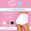 Tru Lingerie Maxi Briefs 4 Pack - Black