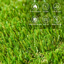 Outsunny 10 PCs 30 x 30cm Artificial Grass Turf Carpet with 25mm Pile Height