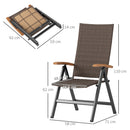 Outsunny Outdoor Folding Dining Chair, Dining Chair
