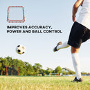 HOMCOM Rebounder Net Kids Adults Football Training Aid Adjustable Red