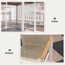 Outsunny 5 Piece Garden Table and Chairs with Tempered Glass Table Top