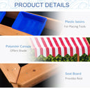 Outsunny Children's  Wooden Sandbox with  Cover - wood
