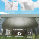 Outsunny 10 Sides Heavy Duty Tent Gazebo Outdoor Party Wedding Event Marquee