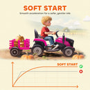 AIYAPLAY Ride on Tractor and Trailer, 12V Electric Ride on Tractor,