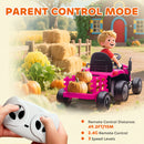 AIYAPLAY Ride on Tractor and Trailer, 12V Electric Ride on Tractor,