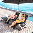 Outsunny 2 Pieces Zero Gravity Chairs, Reclining Folding Sun Lounger, Grey