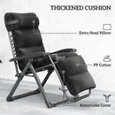 Outsunny 2 Pieces Zero Gravity Chairs, Reclining Folding Sun Lounger, Grey