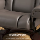 HOMCOM Massage Recliner Chair with Footstool and Adjustable Backrest