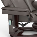 HOMCOM Massage Recliner Chair with Footstool and Adjustable Backrest