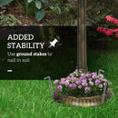 Outsunny 81cm Tall Bird Bath with 2 Decorative Birds for Garden
