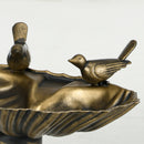 Outsunny 81cm Tall Bird Bath with 2 Decorative Birds for Garden