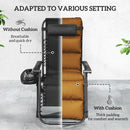 Outsunny 2 Pieces Zero Gravity Chairs, Reclining Folding Sun Lounger, Brown