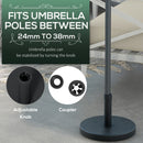 Outsunny 15kg Concrete Parasol Base Heavy Duty Round Umbrella Stand