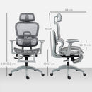 HOMCOM Ergonomic Office Chair Swivel Computer Chair with 3D Armrest