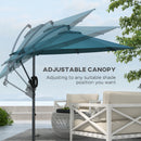 Outsunny 3(m) Cantilever Parasol with Cross Base, Crank Handle, Tilt