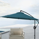 Outsunny 3(m) Cantilever Parasol with Cross Base, Crank Handle, Tilt