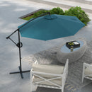 Outsunny 3(m) Cantilever Parasol with Cross Base, Crank Handle, Tilt