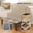PawHut Dog Stairs With Storage, Dog Steps For Older Cats & Small Dogs, Oak