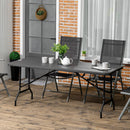 Outsunny Outdoor Dining Table for 6, Folding Garden Dining Table