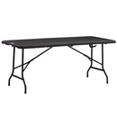 Outsunny Outdoor Dining Table for 6, Folding Garden Dining Table