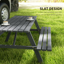 Outsunny Outdoor Wooden Picnic Table Bench Garden Patio Pub Chair 4 Seats
